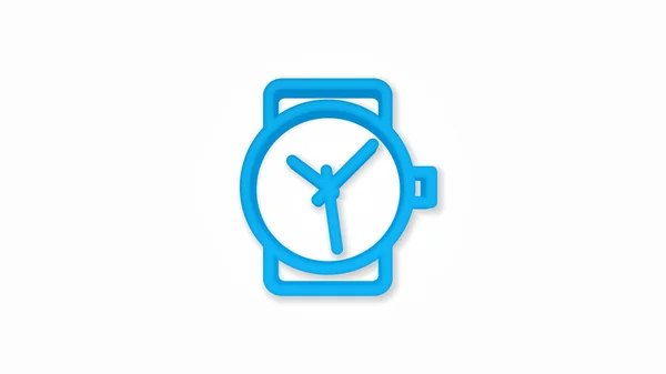Smart watch nowoczesne urządzenie mobilne realistyczna ikona. Ilustracja wektora 3D. Widok z góry — Wektor stockowy