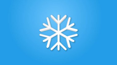 Kar tanesi, Frost, kış kar gerçekçi ikonu. 3d çizgi vektör illüstrasyonu. Üst görünüm