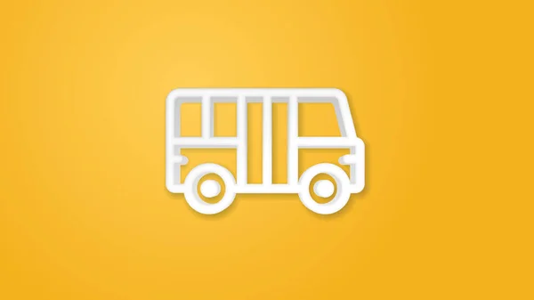 Επιβατικό Λεωφορείο Γραμμή Επίπεδη Χρώμα Εικονίδιο Ρεαλιστική Διανυσματική Απεικόνιση Εικονόγραμμα — Διανυσματικό Αρχείο