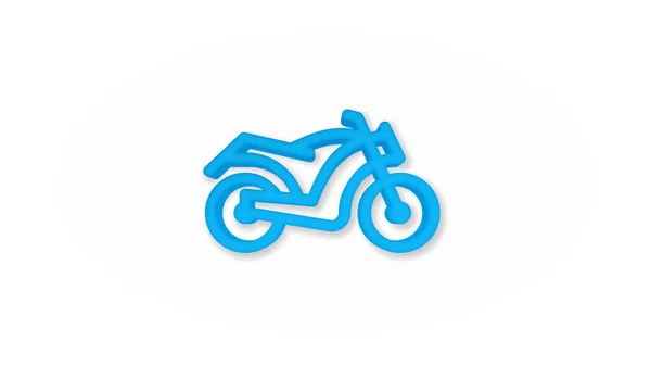 Transporte motocicleta ícone realista. 3d linha de ilustração vetorial. Vista superior — Vetor de Stock
