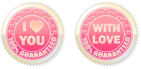 Valentine labels — Stock Vector