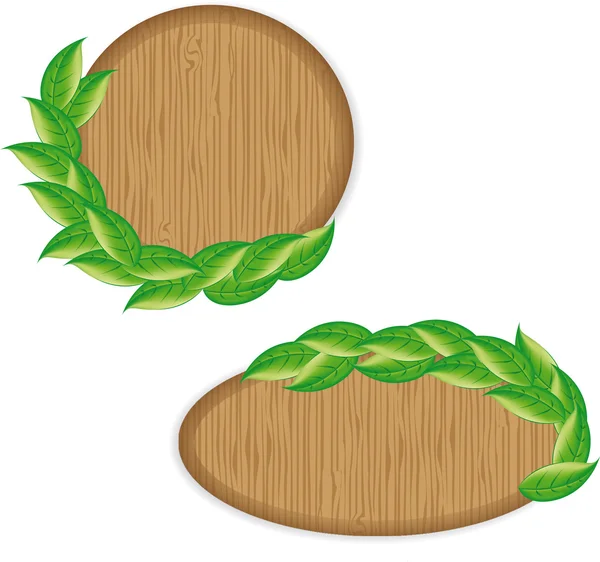 Wooden labels — Stock Vector