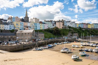 Tenby kasabası, Pembrokeshire, Wales UK