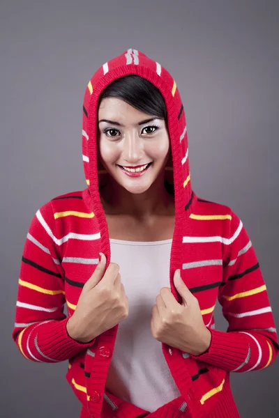 Carino femminile indossare maglione — Foto Stock