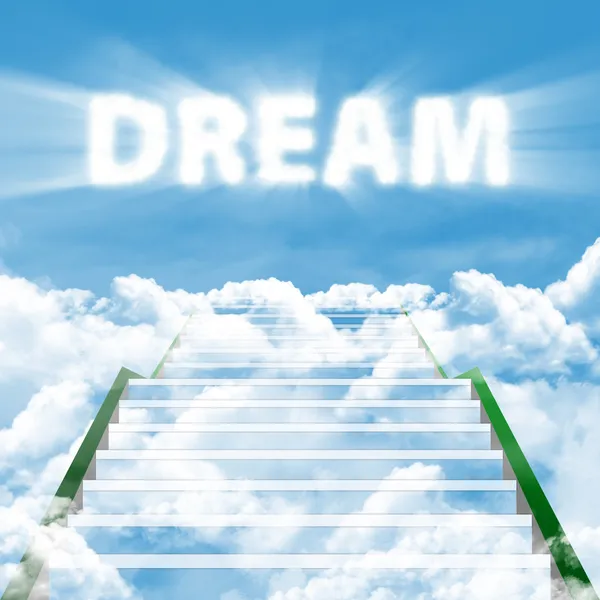 Kroki, aby zrealizować marzenie wysoka — Zdjęcie stockowe