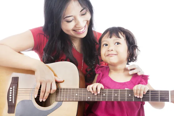 Musician with her daughter Stock Image