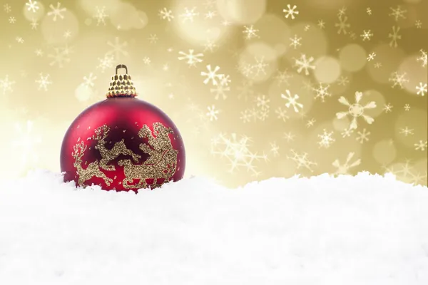 Weihnachtsschmuck mit goldenen defokussierten Lichtern — Stockfoto