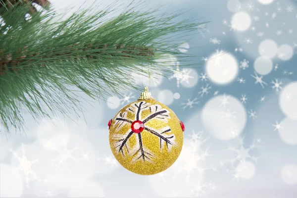 Golden christmas ball — Stock Photo, Image