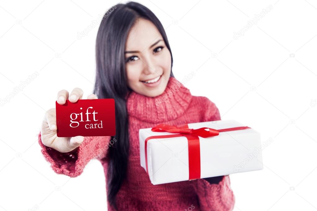 Gift card for you isolated in white