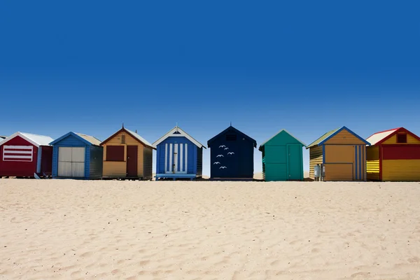 Austrália tour às caixas de banho de Brighton Beach — Fotografia de Stock