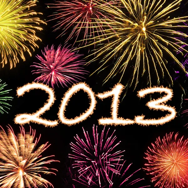 Fireworks 2013 nyår bakgrund — Stockfoto
