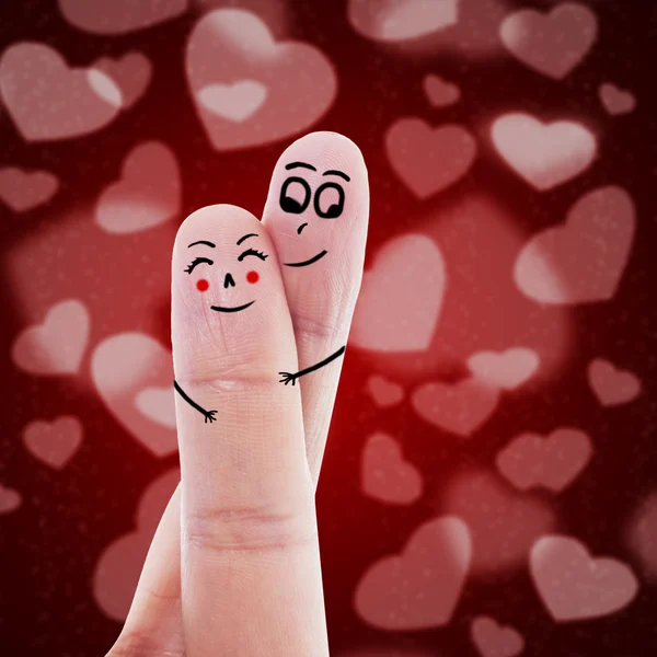 Χαριτωμένο δάχτυλο σημάδι της αγάπης — Φωτογραφία Αρχείου