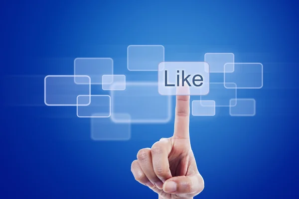 Digital touch screen of like button — Stock Photo, Image