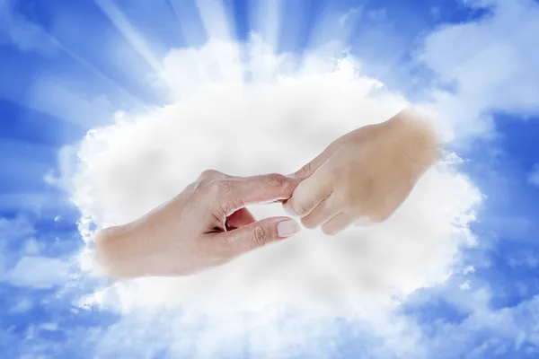 Ręka z nieba — Zdjęcie stockowe