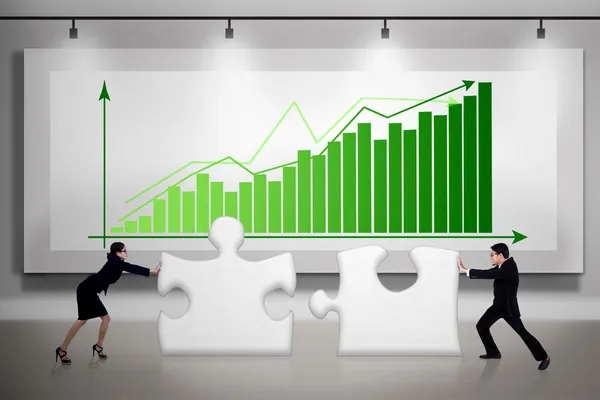 비즈니스 팀워크 결과 이익 — 스톡 사진