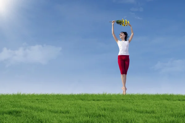 Happy jumping — Stock Photo, Image