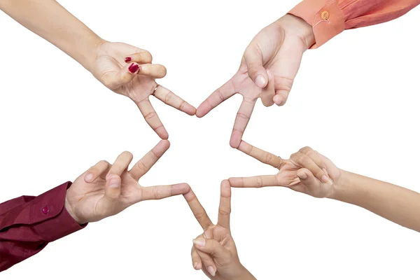 Teamwork star gesture — Stock Photo, Image