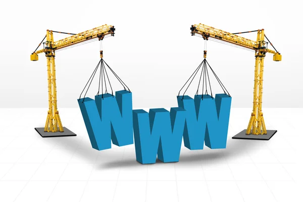 Concepto web de construcción de Internet — Foto de Stock