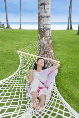 çekici kadın rahatlatıcı bali resort Beach