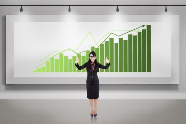 Asya işkadını Yaşasın büyüyen çubuk grafik Pano