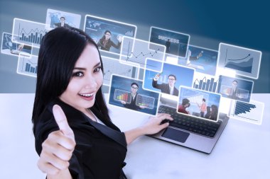 iş kadını vermek başparmak online resimler