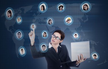 sosyal ağ online iş Yöneticisi'ni tıklayın