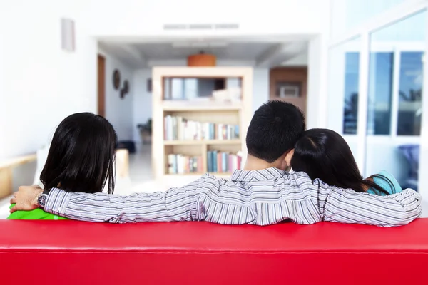 A young love triangle relationship — Stock Photo, Image