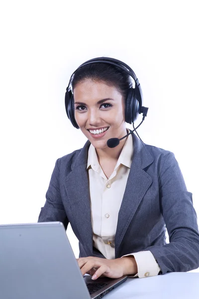 Friendly female customer service Royalty Free Stock Photos