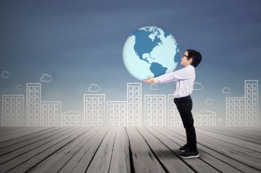 çocuk ve planet earth