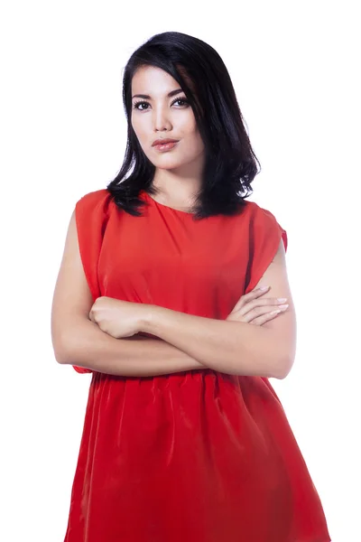 Självsäker ung asiatisk kvinna — Stockfoto