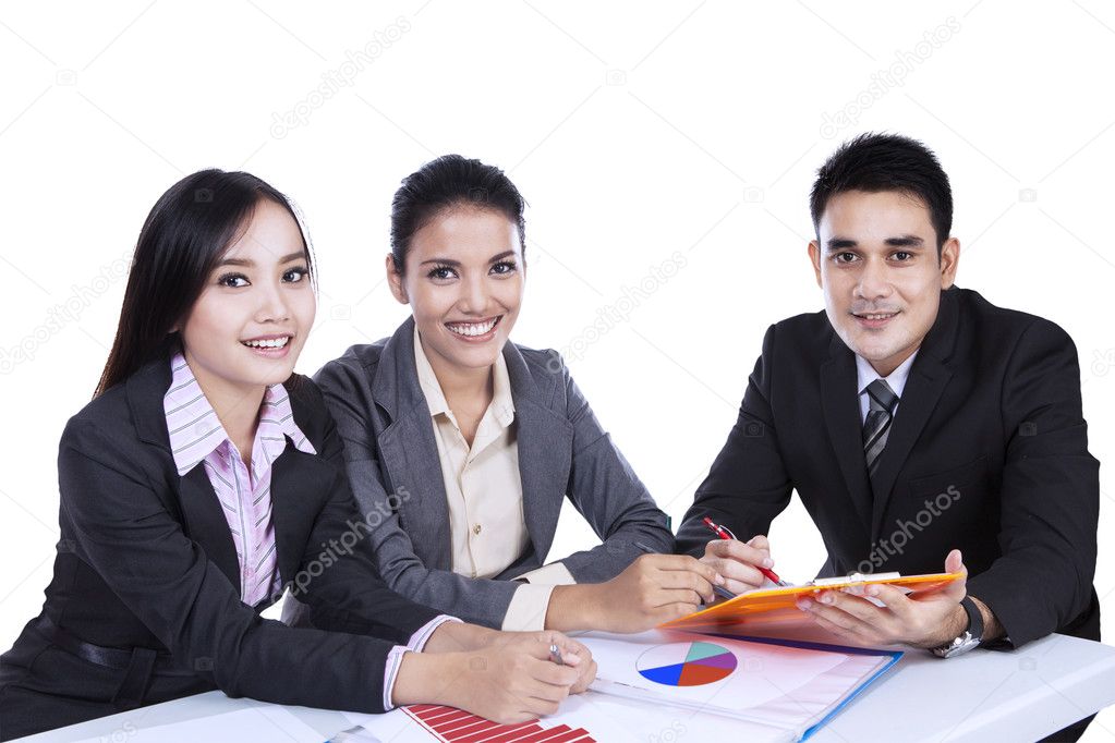Small Group of Business People in Meeting