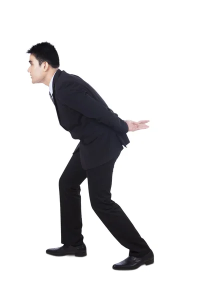 Businessman carrying something — Stock Photo, Image