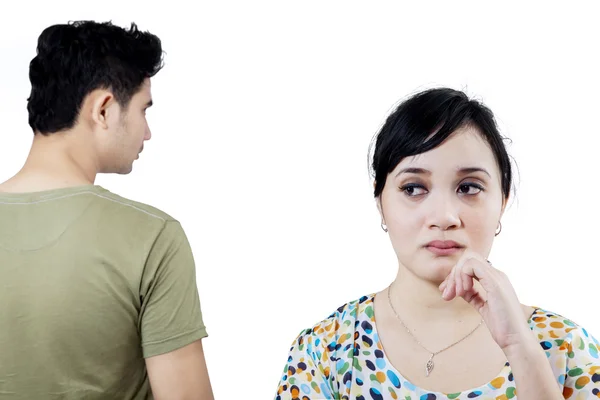 Casal jovem após Quarrel — Fotografia de Stock