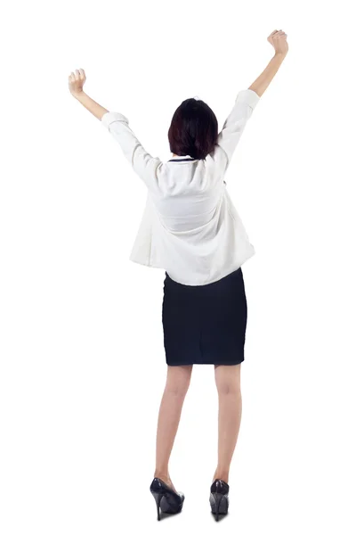 Excited young businesswoman — Stock Photo, Image