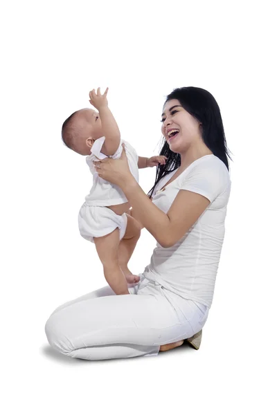 Mutter mit ihrem süßen Baby — Stockfoto