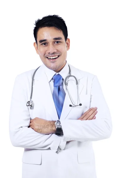 Sorridente giovane medico — Foto Stock