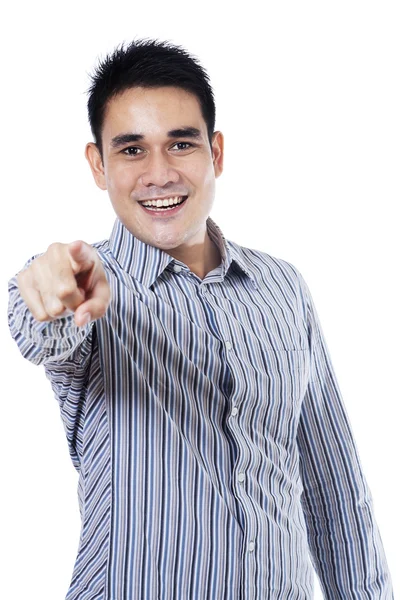 Young man pointing at you — Stock Photo, Image