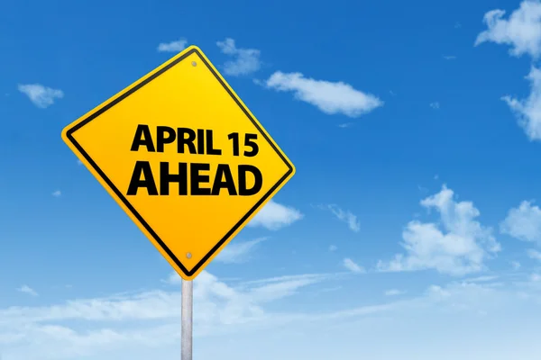 April 15 Ahead — Stock Photo, Image