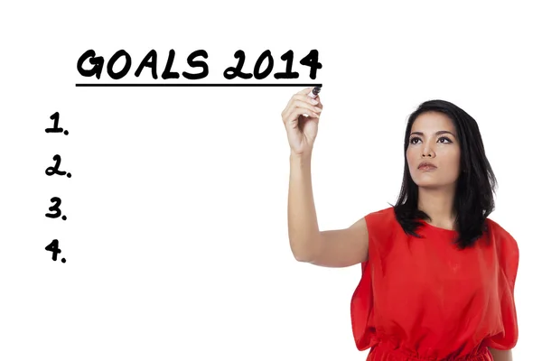 De doelstellingen van 2014 — Stockfoto