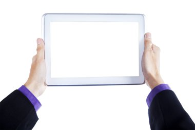 tablet pc holding adam eller