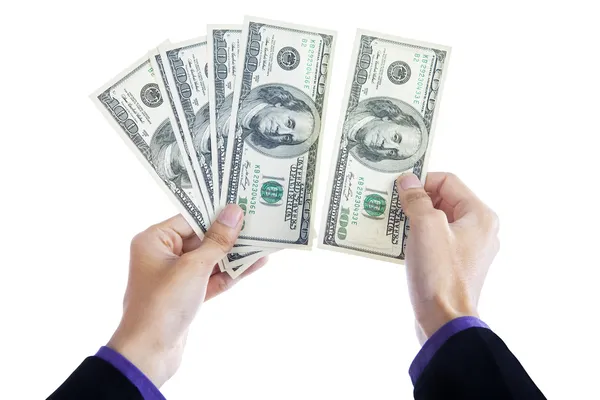 Money in human hands — Stock Photo, Image