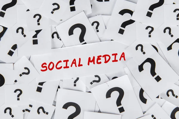 Question about the social media — Stock Photo, Image
