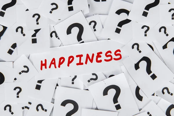 Preguntas sobre la felicidad — Foto de Stock