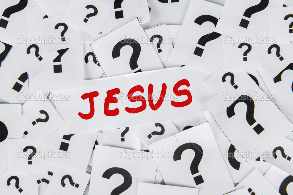 The text of Jesus with question marks