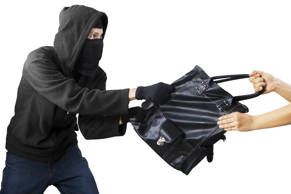 Um ladrão a roubar bolsa — Fotografia de Stock