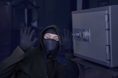 Catch the burglar concept clipart
