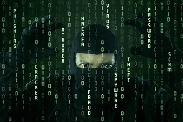 Кібер-злочинець — стокове фото
