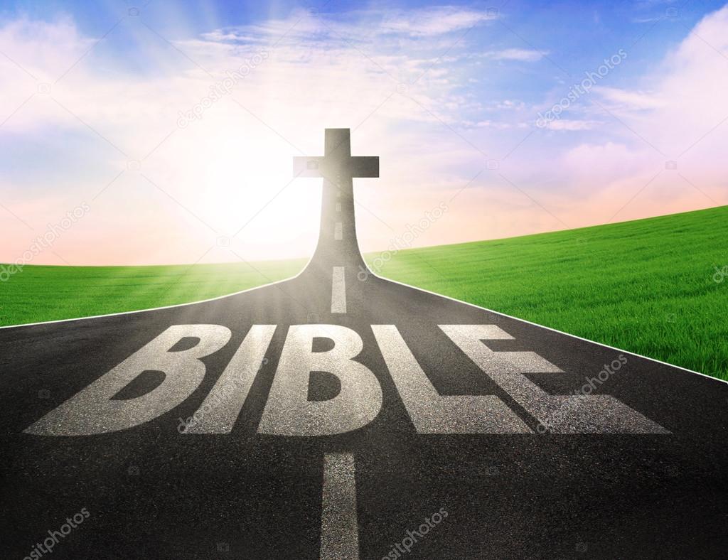 Road with the word Bible