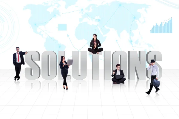 Business global solutions people — Stock Photo, Image