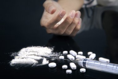 Drug overdose concept clipart
